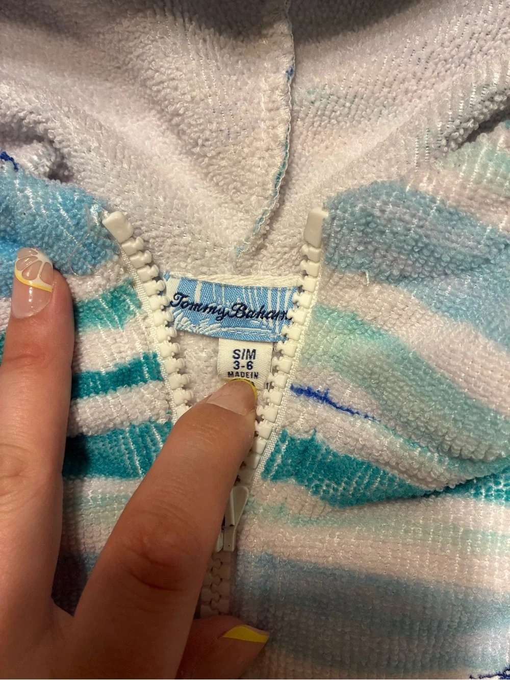 Tommy Bahama Toddler  Striped Hooded Zip-Up Swim Cover
